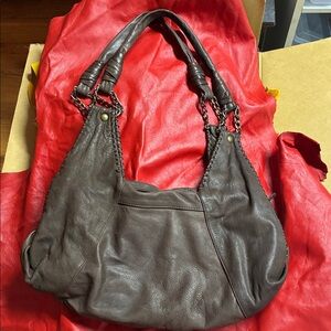 Brown Leather Shoulder Bag made in Italy 🇮🇹
